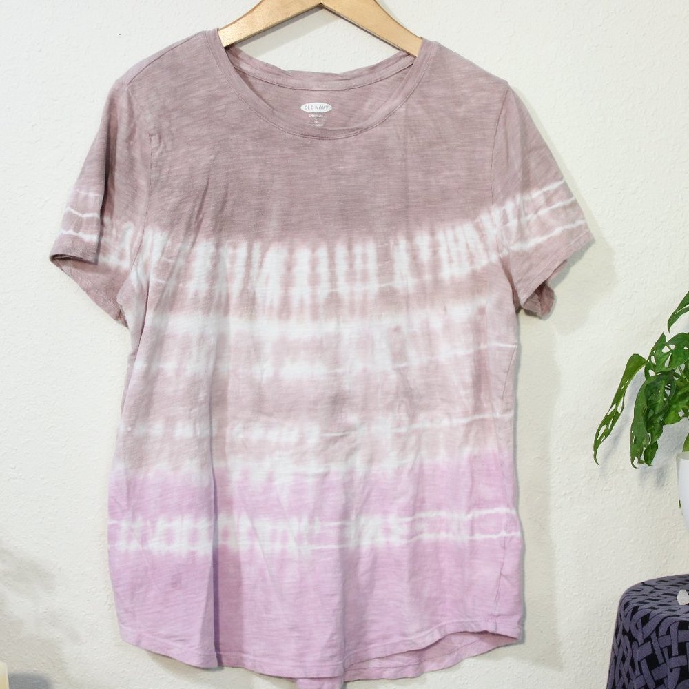 Old Navy Large Pink Tone Tie Dye Everyday T Shirt